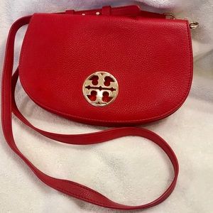 Tory Burch across-body Red purse. Authentic.